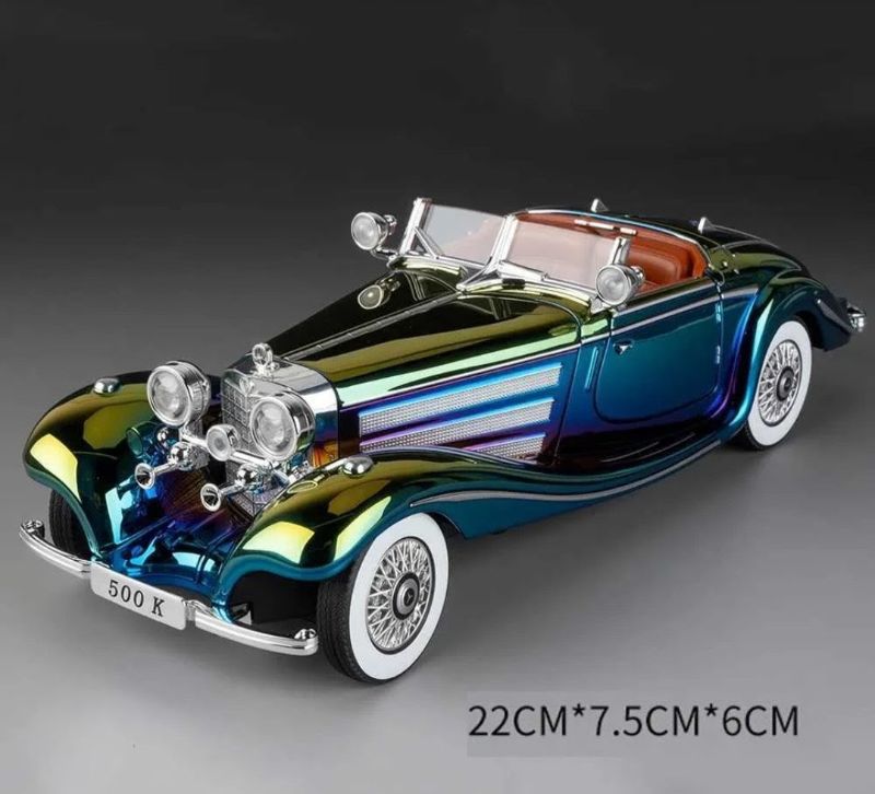 1:24 Classic Mercedes-Benz 500K Diecast model car in luxury gloss paint (1900-351)