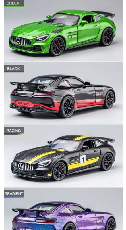Diecast car 1:32 Mercedes-Benz AMG GTR Toy Car Sounds Light open all doors TM (DC32432)