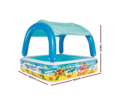 Bestway Canopy Play Pool, an inflatable children's pool designed for outdoor fun with sun protection TM (52192)