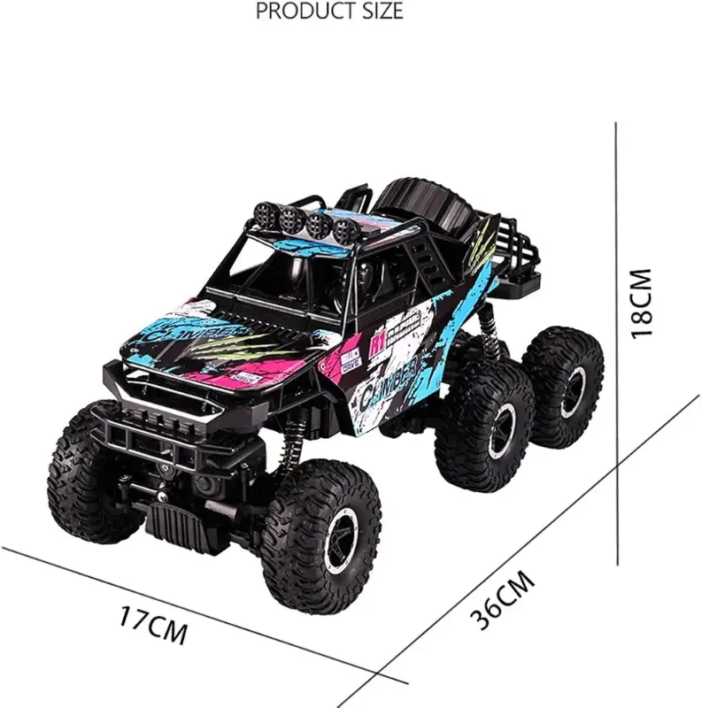 2.4GRC Car Rock Crawler Truck 6WD 1:10 Large Scale Remote Control Car Off Road Climbing Vehicle Toy With Spray Device Super Powerful Monster Truck, All Terrains Remote Control Car For Kids Adults KT(QX3688-32)