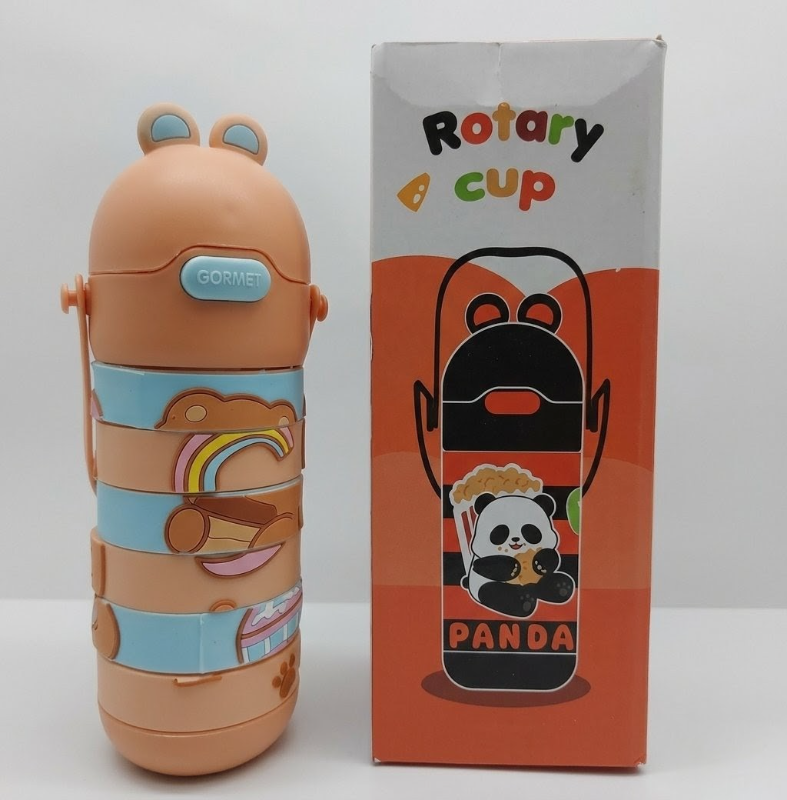 Premium Quality Twisoo Stainless Steel Kids Puzzle Swirl Water Bottle With Handle and Strip (30056)