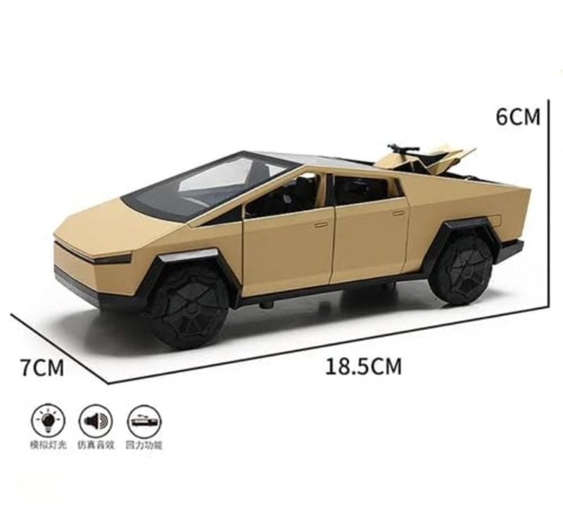 1:28 Tesla Cybertruck with motorcycle Diecast car model (M92313)