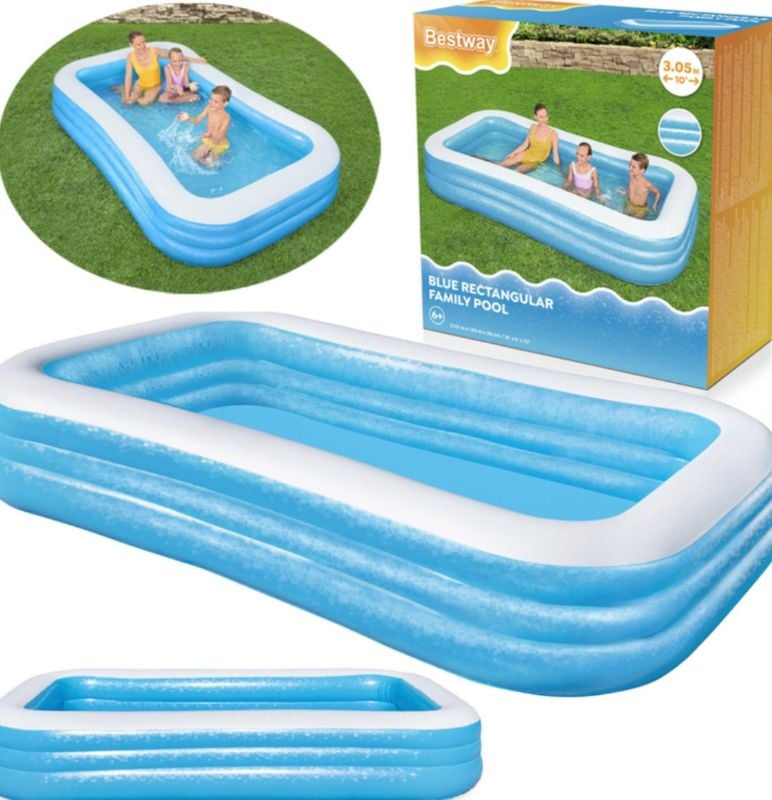 5 Persons Big Family Swimming Pool Rectangular Inflatable Pool TM (54009)