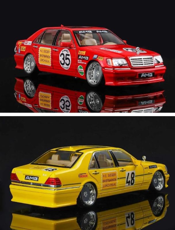 1:24 Vintage Mercedes-Benz W140 S-Class sedan diecast sound light (1900-401)