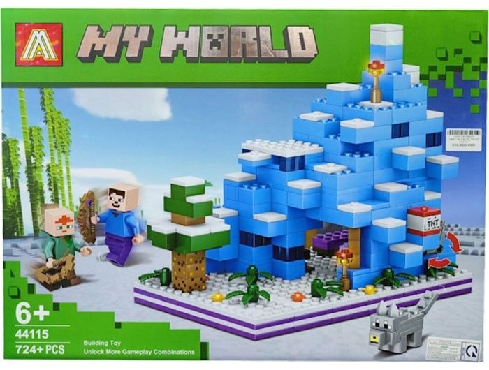 Minecraft My World Winter Building Block Lego Compatible 724+ pieces and Minecraft Figures KT (44115)