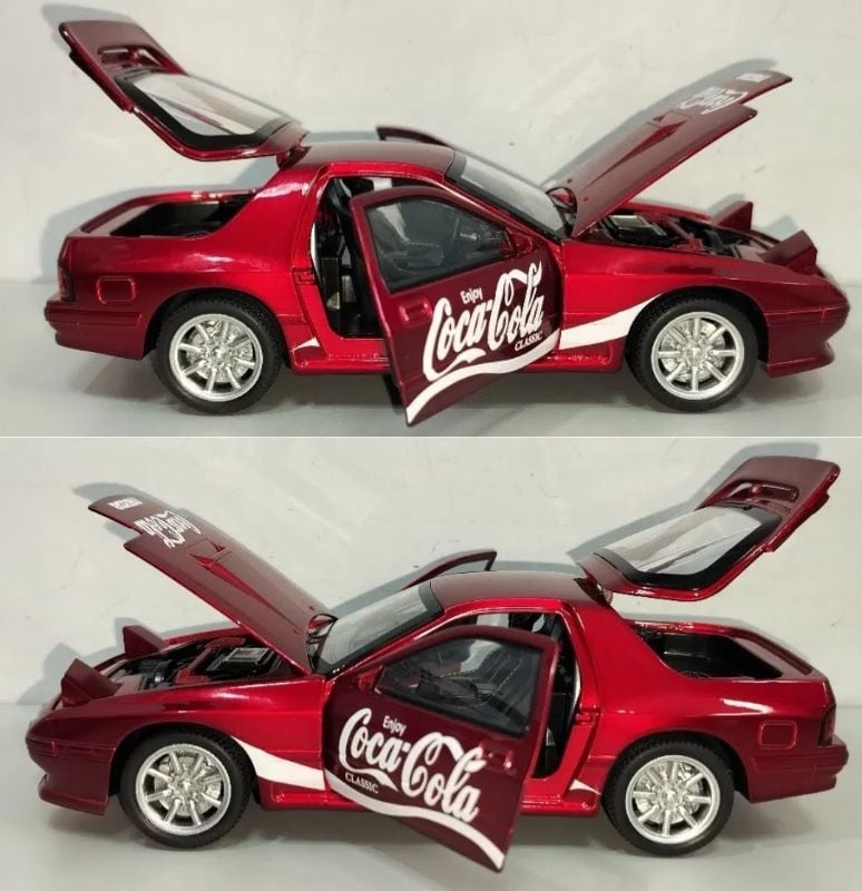 1:24 Diecast Mazda RX-7 Cocacola edition toy car model (1900-342)