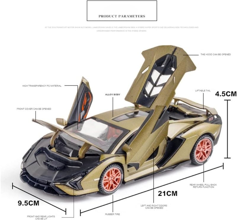 1:24 Lamborghini Sián Diecast Model Car Toy Car (CZ129AD)