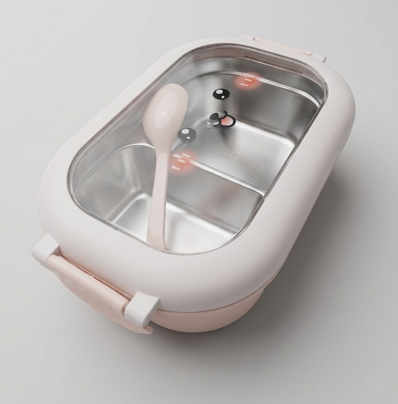 Stainless Steel Food Container Double Compartment and Body  used for packing lunches