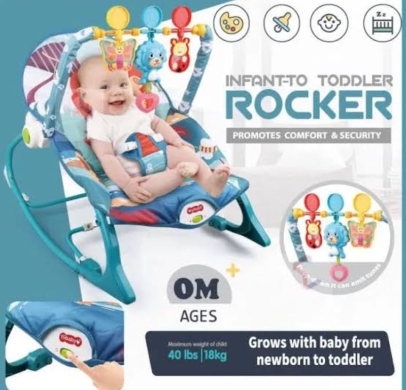 Infant-to-toddler rocker promotes comfort & security versatile 2-in-1 baby seat designed to grow with your child from birth KT(DY68146-1)