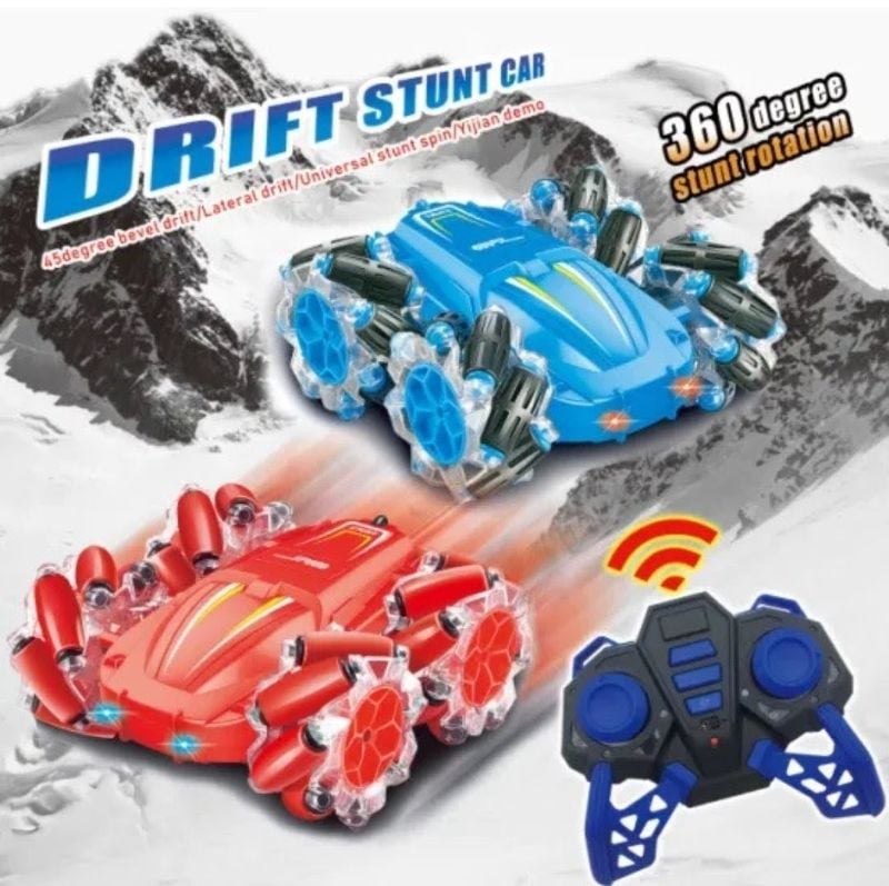 2.4G 4WD Remote Control Car Double-sided with Lights Drift RC Toys Stunt Car Climbing (CX81)