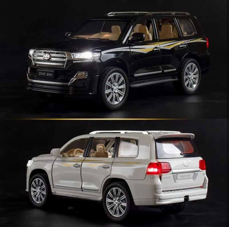 1:24 Scale Toyota Land Cruiser Diecast model car turning wheels suspension openable all sides (CZ123A)