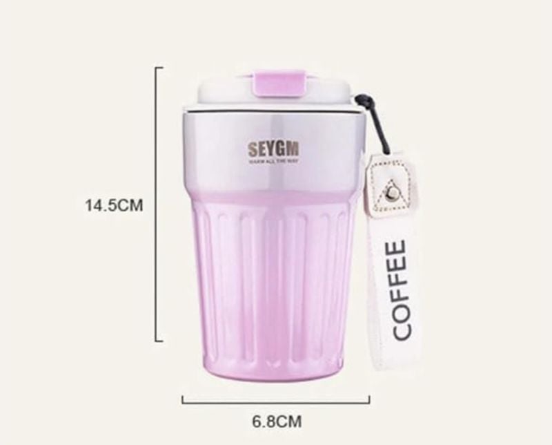 Coffee Cup Stainless Steel Gradient Colour High Quality Three layer Hot and Cold (383-9)