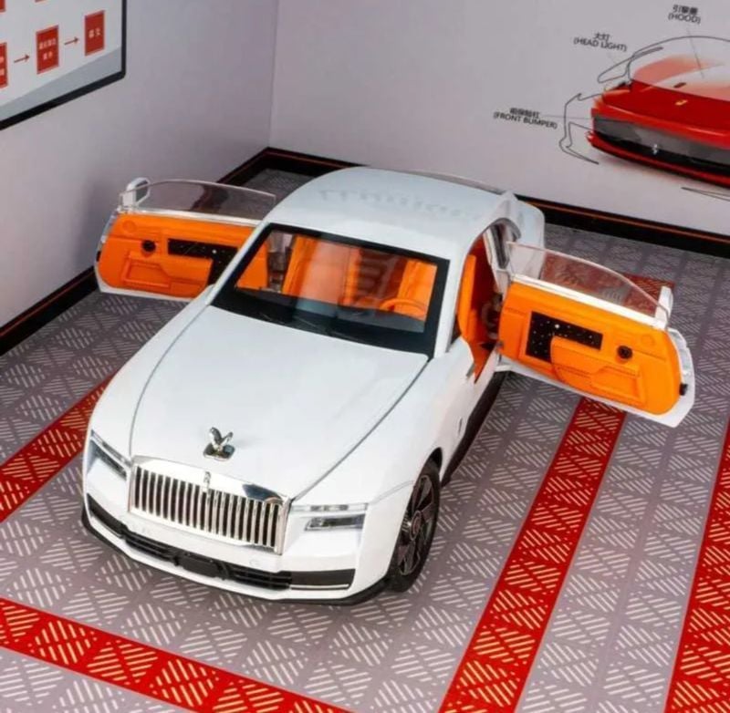 1/24 Scale Rolls Royce Spectre Alloy Die Cast Model Car with Sound and Light, Car Enthusiast Collectibles, Birthday Gift, Simulation Real model Vehicle