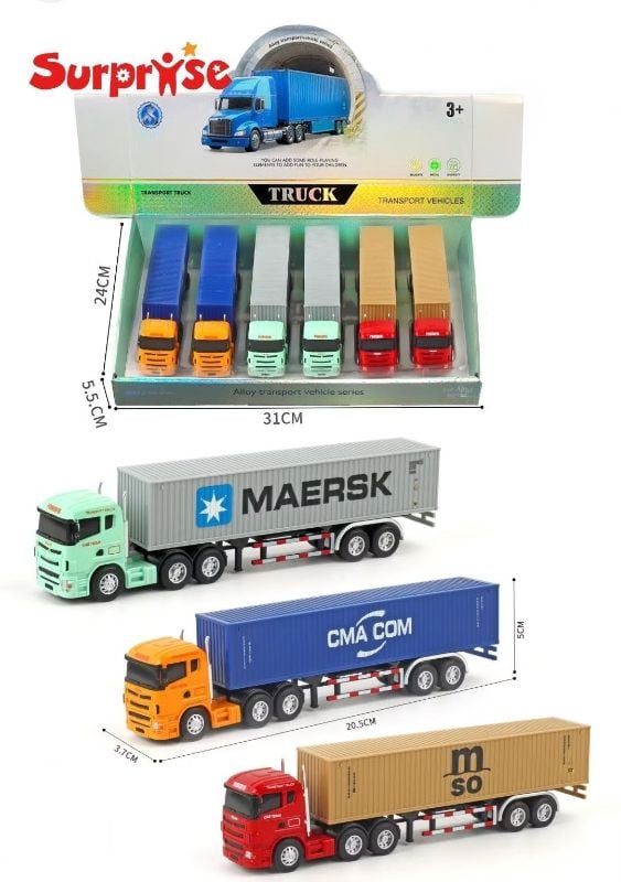 Container Truck Diecast Alloy MAERSK CMA CGM (CY6601-3B)