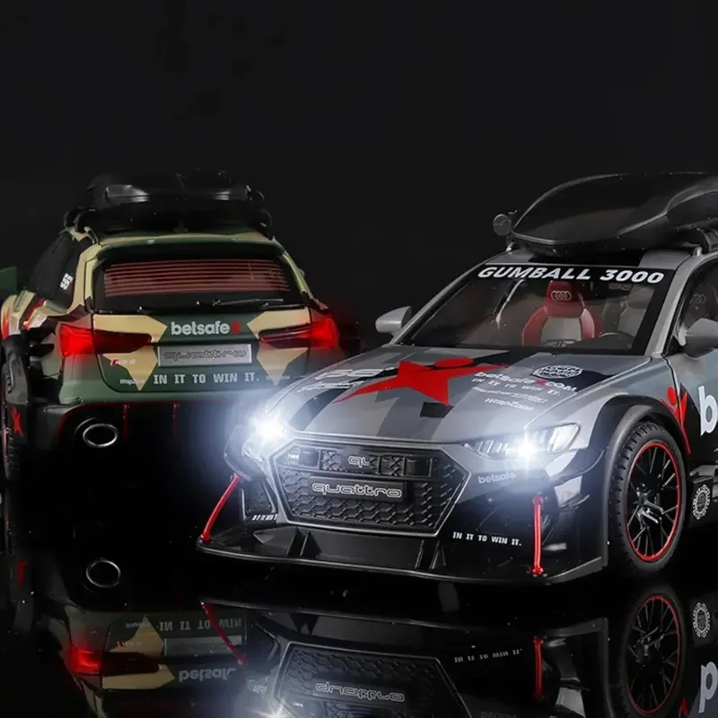 1:24 Diecast Audi RS6 Avant Gumball 3000 edition Openable all sides sound light KT TM(1900-282)