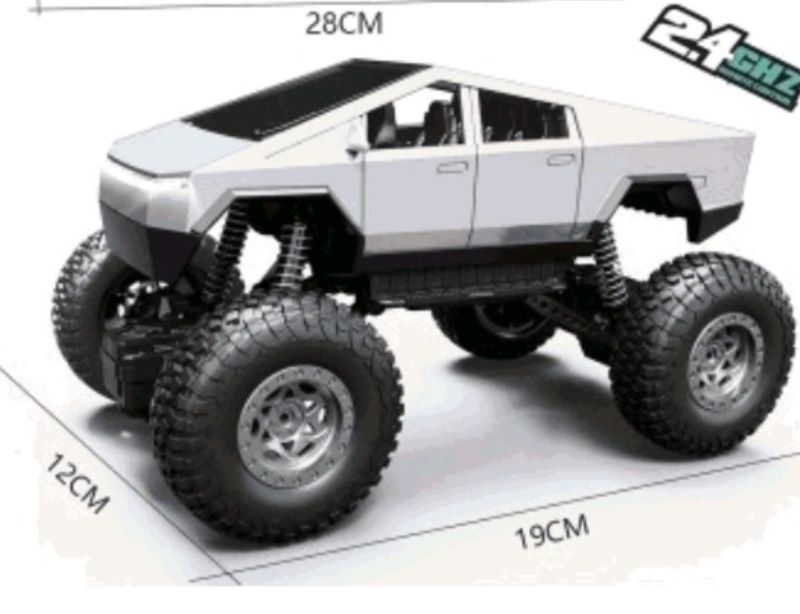 1:16 2.4 RC Cybertruck Big Tire Off Road Giant rechargeable battery and 5 channel remote functions KT (159-2)