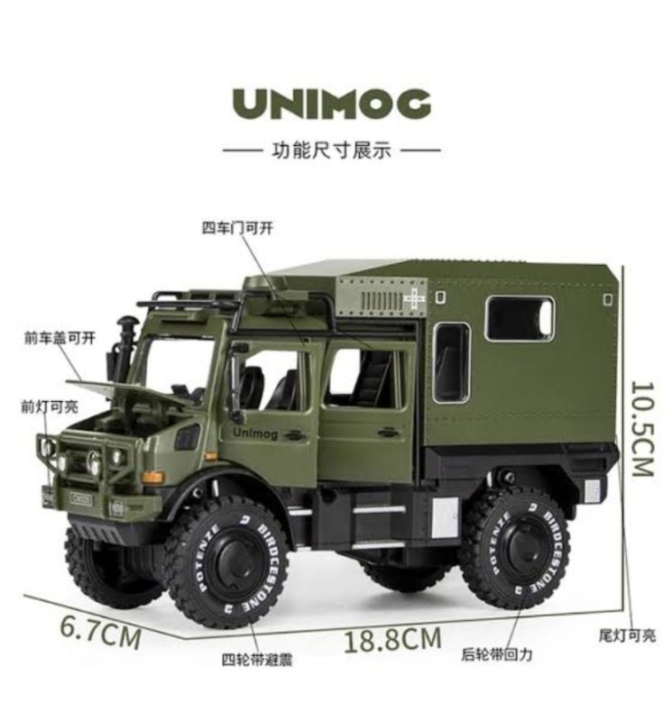 1:32 Mercedes-Benz Unimog U4000 Diecast Model Car (M330)