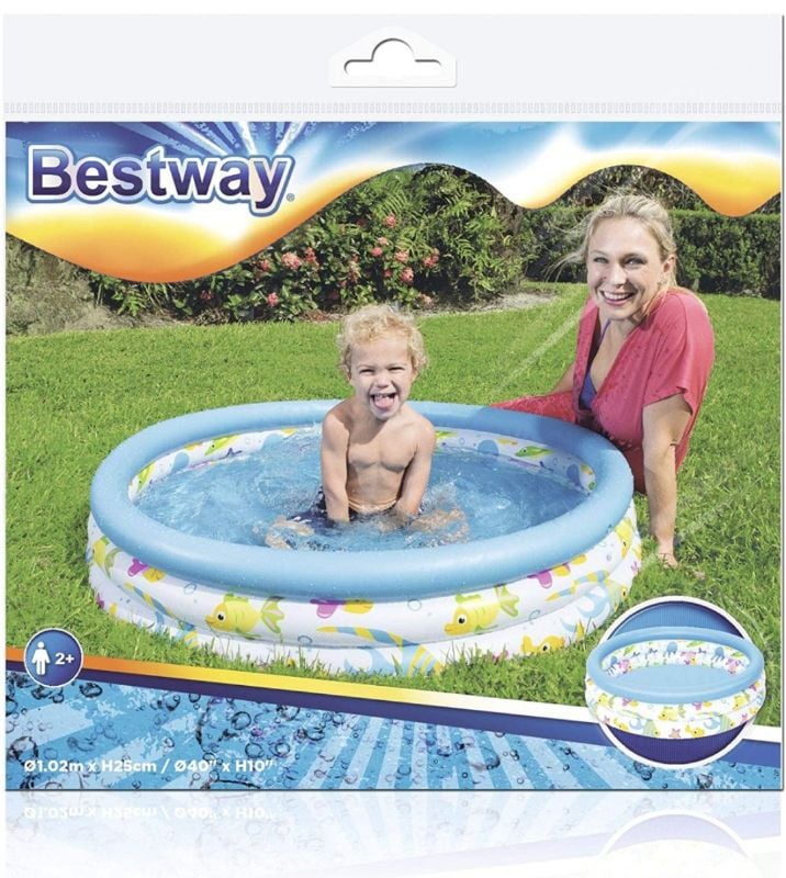 3 Ring Ocean Character Inflatable Kids Pool 101L 0 to 7 age swimming pool TM(51008)