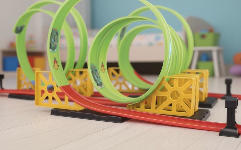 Racing DIY Luminous Car Track Set 360 Degrees Rotation Loop (D663-304)