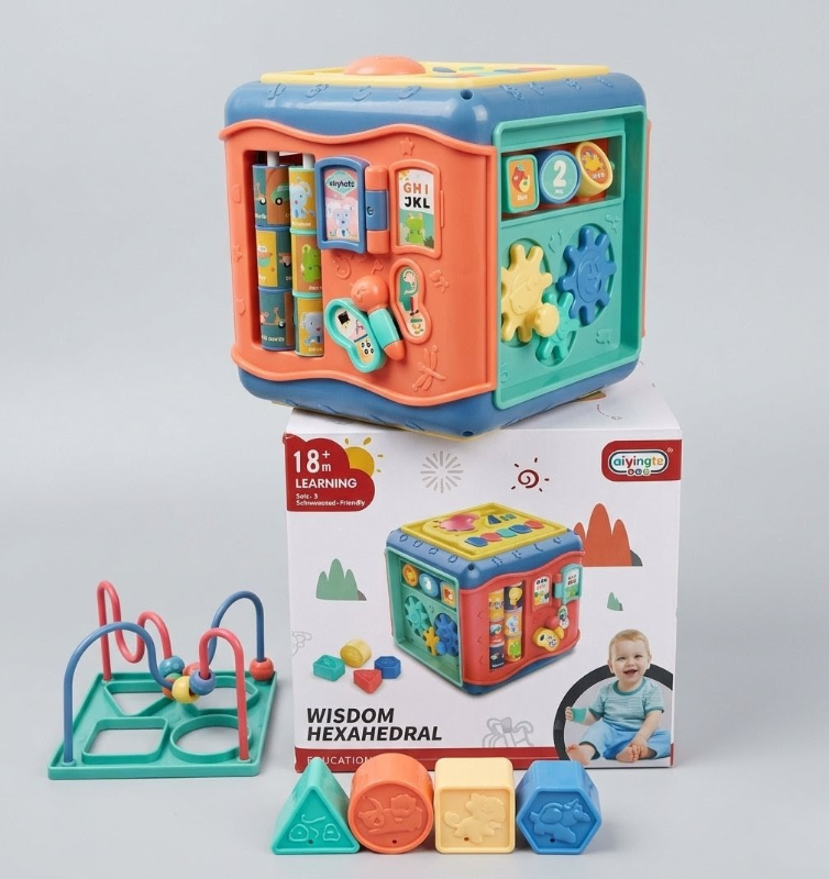 Multi function Wisdom Hexahedral 7in1 educational toy designed for toddlers Musical KT (668-176)