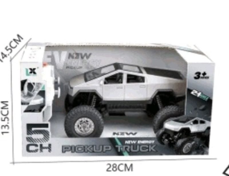 1:16 2.4 RC Cybertruck Big Tire Off Road Giant rechargeable battery and 5 channel remote functions KT (159-2)