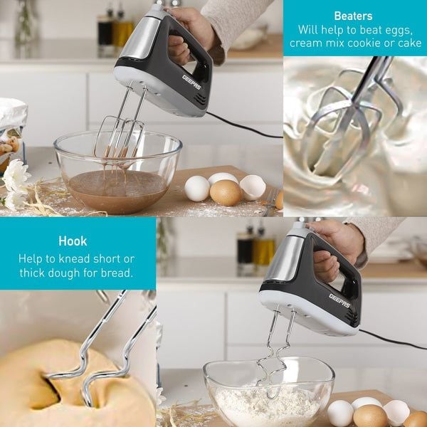 Original Geepas Hand Mixer professional 5-Speed Powerful 400W Moter