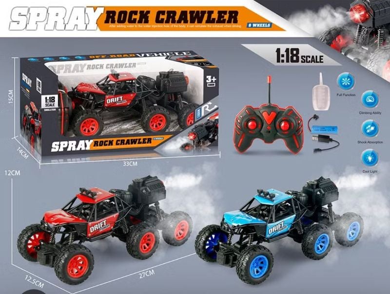 1:18 Metal Rock crawler off road remote control vehicle smoke Features (299A)