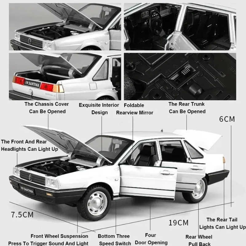 Classic 1:24 Volkswagen Santana diecast car model (B243)
