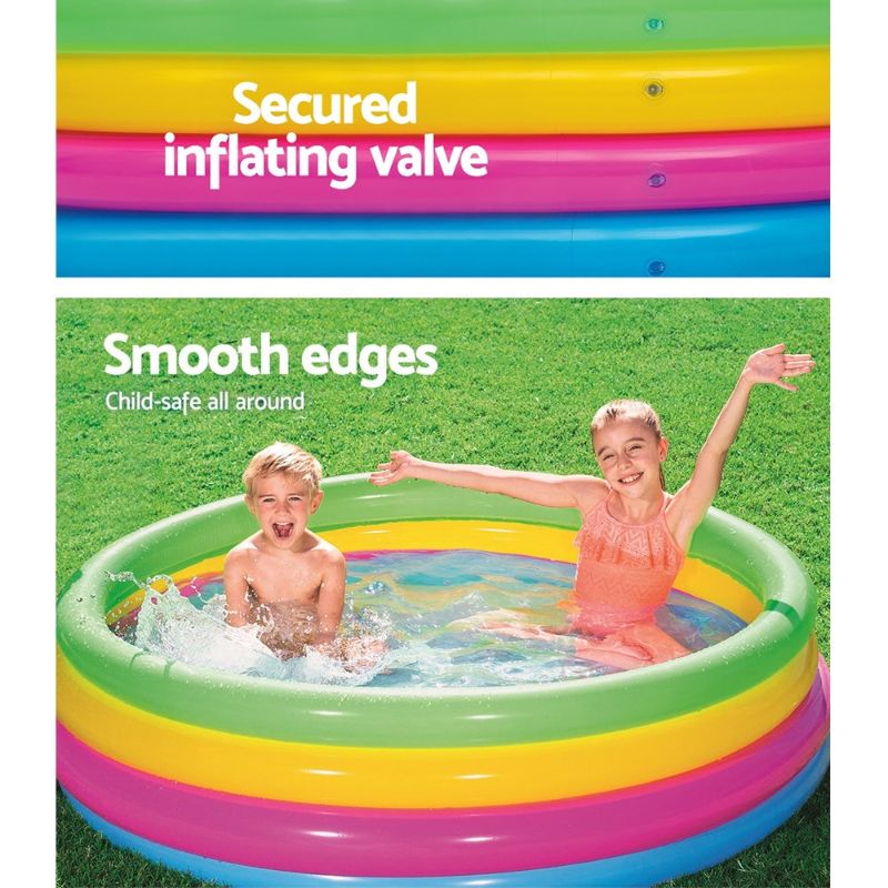 Big High Height Comfort Floor 4 Ring Swimming Pool Inflatable Pool for Kids 3 kids space Durable Pvc Quality Not Fade in Sun TM(51103)