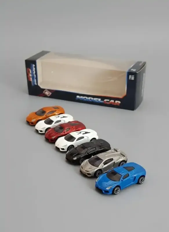 6 model car diecast set