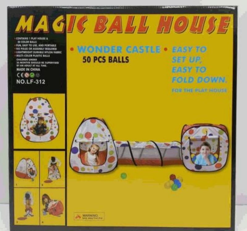 3-in-1 Kids Play Pop-up Tunnel Tent Playhouse (LF312)
