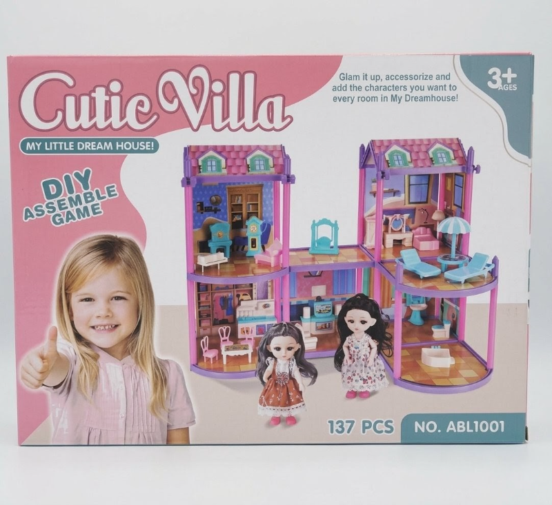 Premium Quality Multi Storey Dream House Playset DIY Cutie With Accessories KT (ABL100)