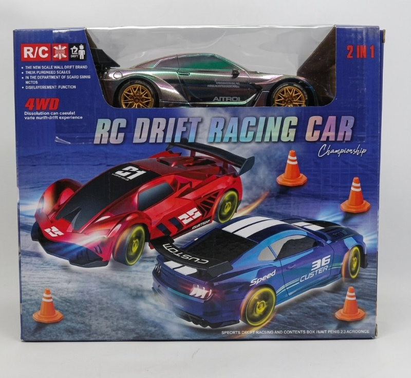 RC Drift Racing Car 2.4GHz 4WD Rechargeable High-Speed Drift Car (26cm) TM (6515/6/7CH)