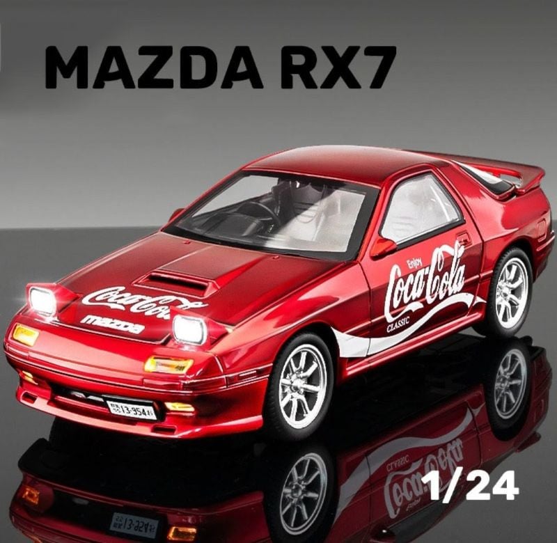 1:24 Diecast Mazda RX-7 Cocacola edition toy car model (1900-342)