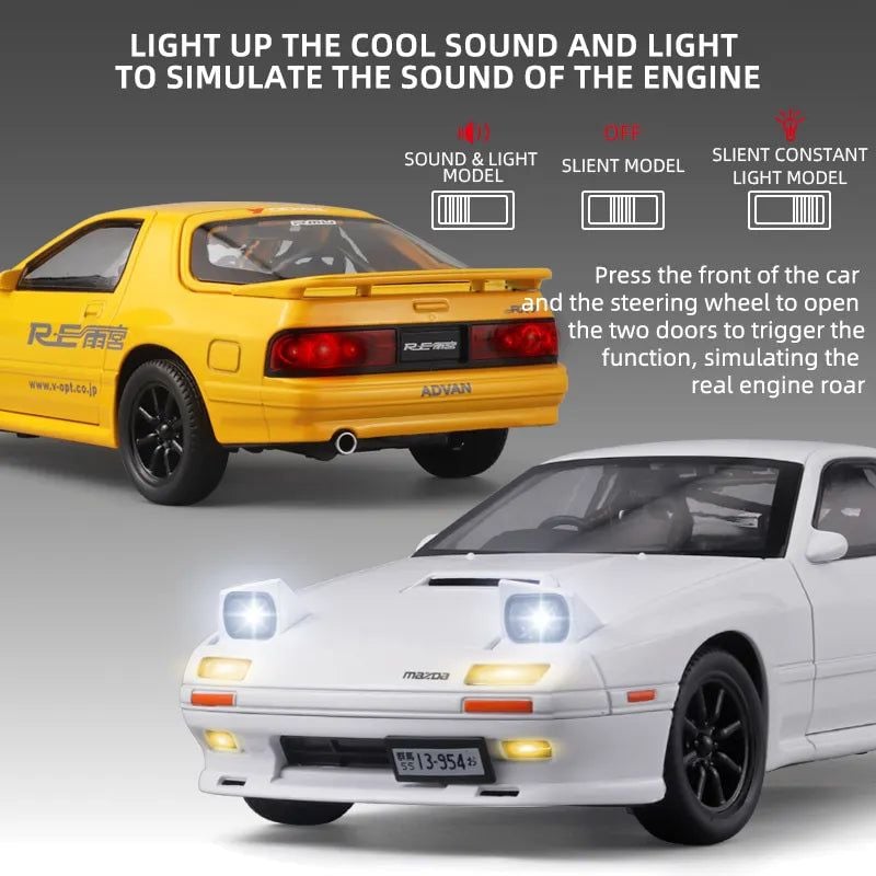 Mazda RX-7 1:24 scale Diecast model car best gift for children (1901-340)