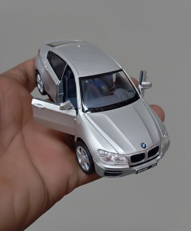 Kinsmart BMW X6 Scaled Model Metal Pull Back Die Cast Silver colour