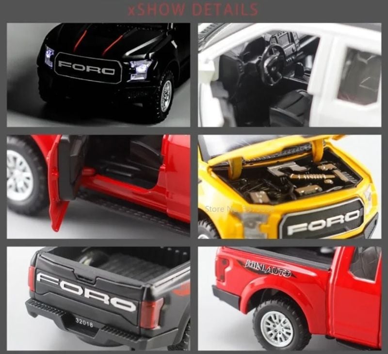 1:32 Ford F-150 Raptor pickup truck diecast toy car (32128)