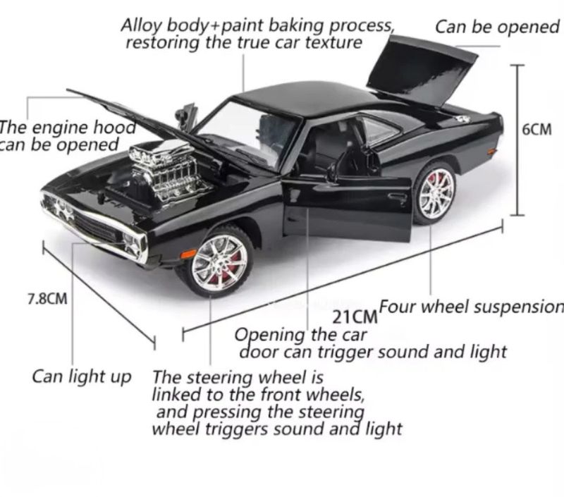1970 Dodge Charger Classic Fast & Furious
Diecast 1:24 Scale TM KT (DC24332)