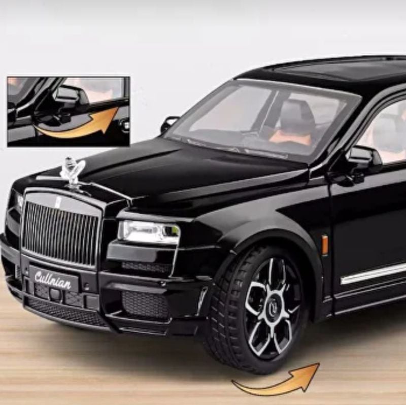 Luxurious 1:24 Rolls Royce Cullinan SUV Diecast Open Doors sound light TM