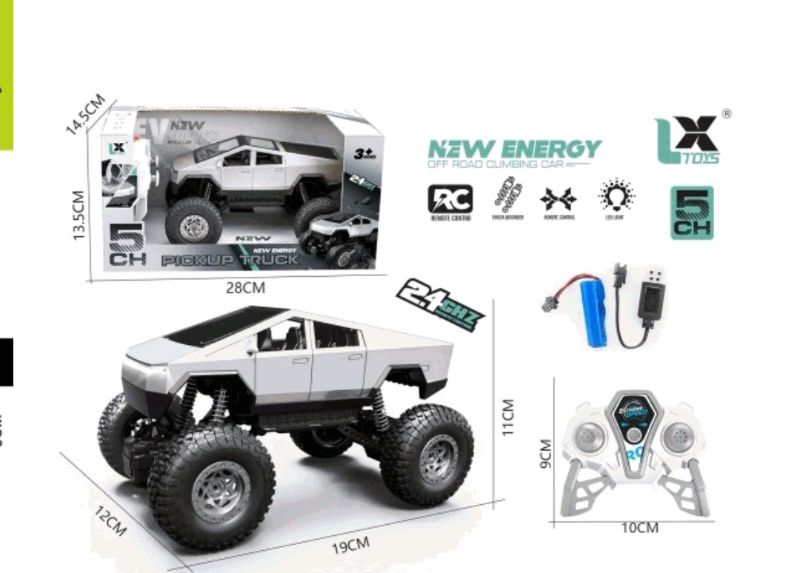 1:16 2.4 RC Cybertruck Big Tire Off Road Giant rechargeable battery and 5 channel remote functions KT (159-2)