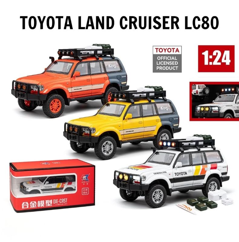 1:24 Toyota Land Cruiser LC80 Diecast toy car (CZ609)
