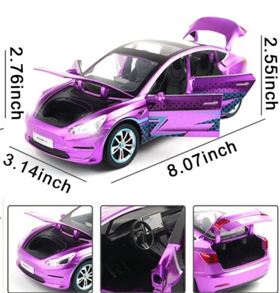 1:24 Tesla Model X Diecast Model car metal toy car (2403B-1)