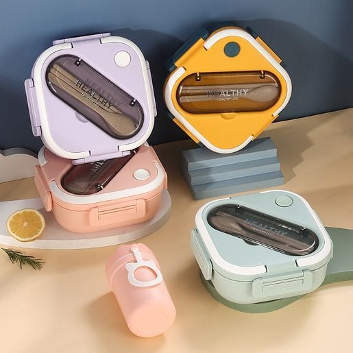Healthy Life Lunch box with Soup Cup premium quality 1300ML food-grade, BPA-free (MR-1004)