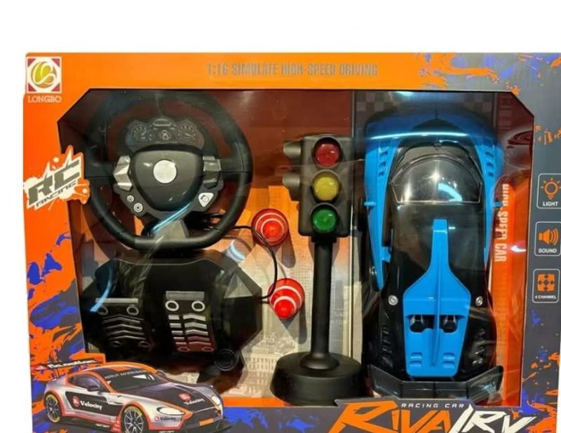 1:16 RC Bugatti High simulation Racing model car with steering signal and foot pedal (168-22BA)