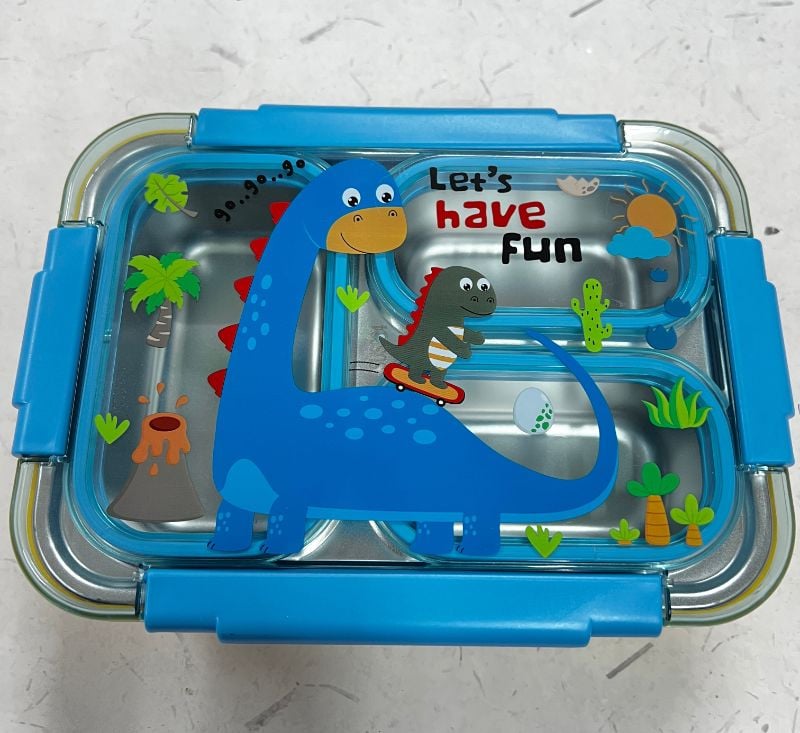Double layer Space Theme Stainless Steel Lunch Box high quality Hot & Cold BPA free each compartment seal tight (RC1561)