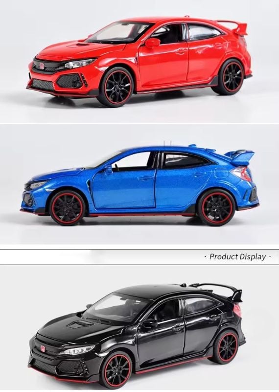 Honda Civic Model Car Diecast Metal 1:32 Scale Open all sides Sound Light Hot Favourite Car For Collector TK (3227B)