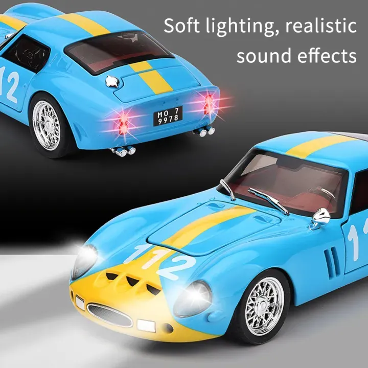 1:32 scale Classic 1962 Ferrari 250 GTO die-cast model car open doors sound light best for collector B21033A