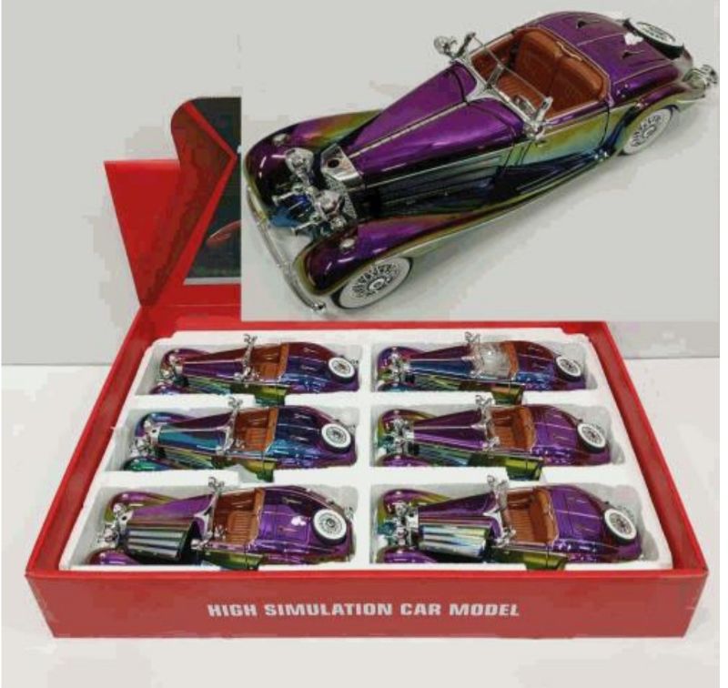 1:24 Classic Mercedes-Benz 500K Diecast model car in luxury gloss paint (1900-351)