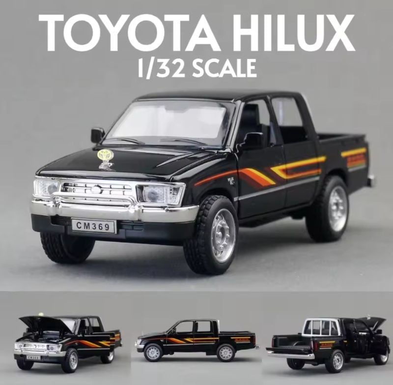 Diecast Classic Toyota Hilux pickup truck 1:32 scale sound light kids birthday toy KT (M369)