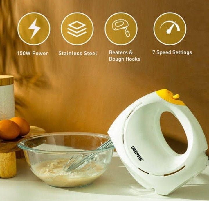 Imported Electric Hand mixer 150W 7speed 2xBeater 2x dough